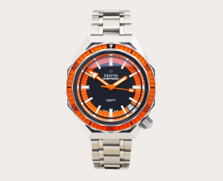 Zenith Defy Revival A3648 with octagonal case and orange accents