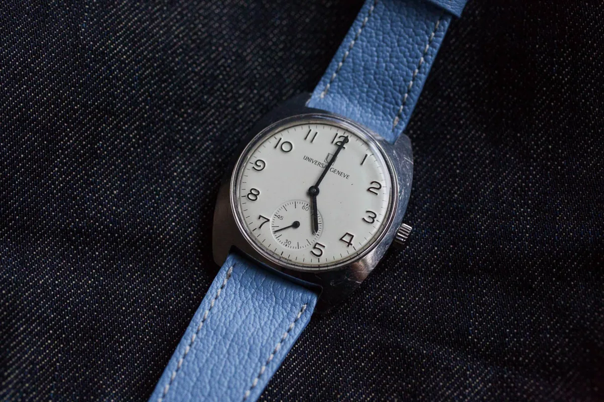 Universal Genève FS on wrist, showing solid feel
