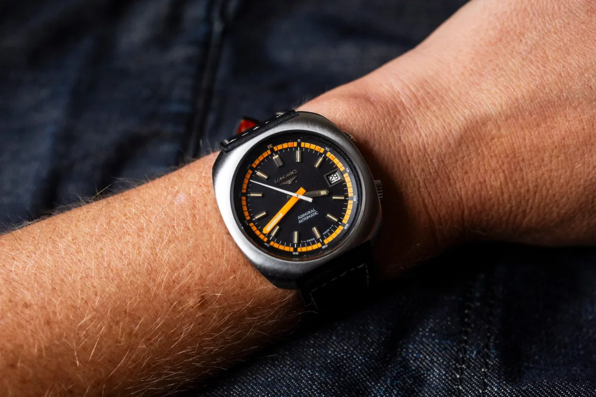 Colorful dial of a vintage watch in collection