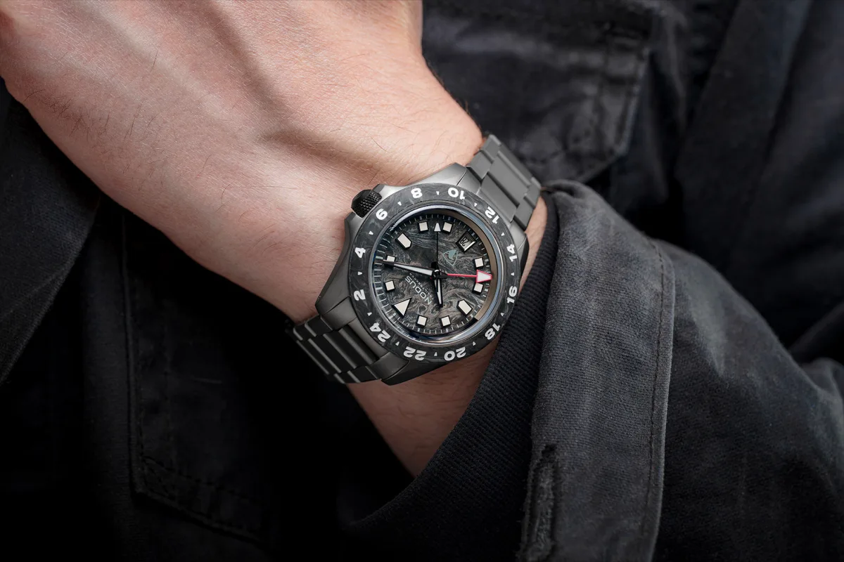 Nodus x Raven TrailTrekker Carbon watch movement details