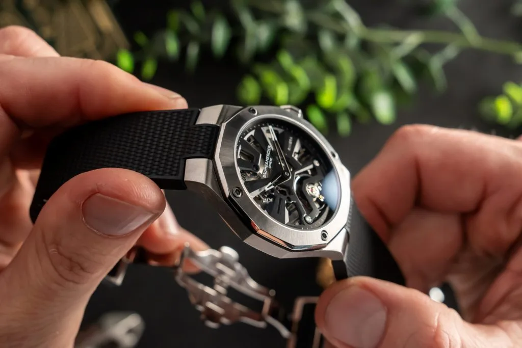 Baume et Mercier Hampton watch in art deco style