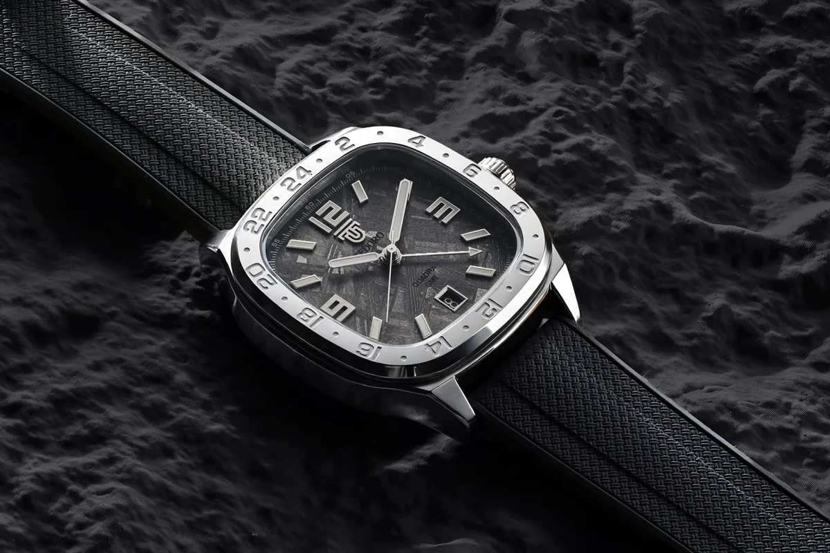 Tedoro Quadra GMT Meteorite watch case design