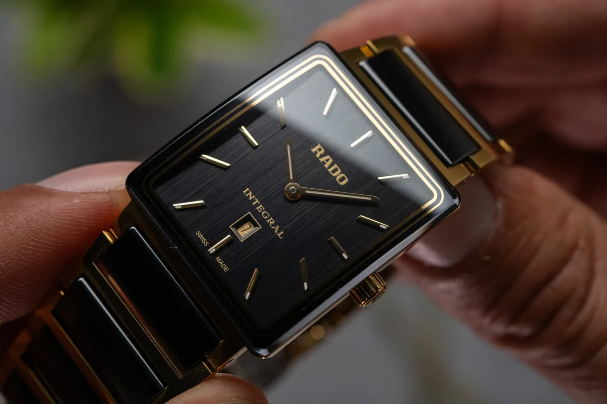 Rado Integral watch dial with vertical brushing