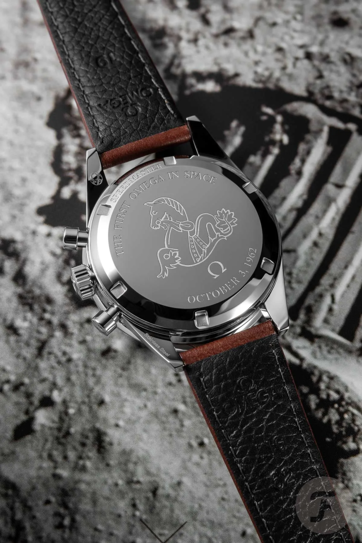 Case back engraving of Speedmaster FOiS.