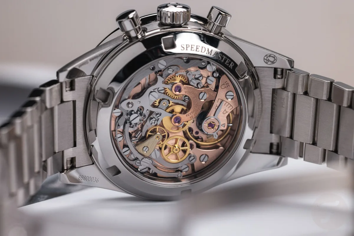 Omega Speedmaster Calibre 321 on display.