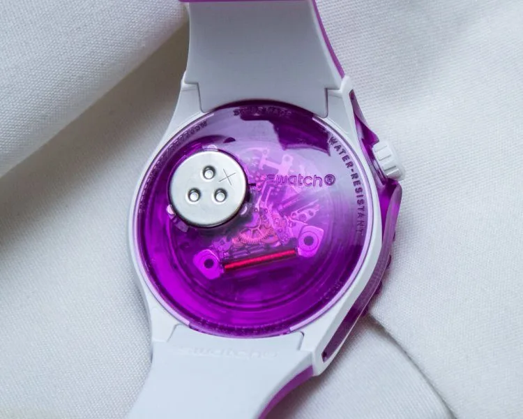 Swatch SCUBAQUA movement and transparency details