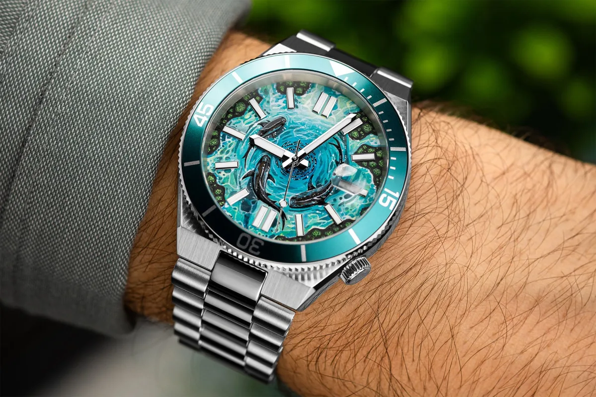 Citizen Tsuyosa Shore Mako enamel painting technique
