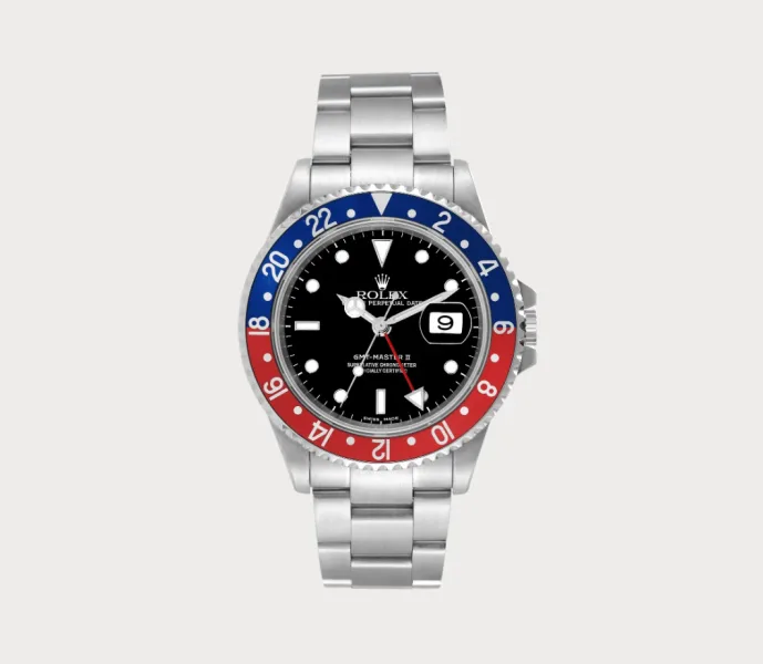 Rolex GMT-Master II 16710 watch with aluminum bezel