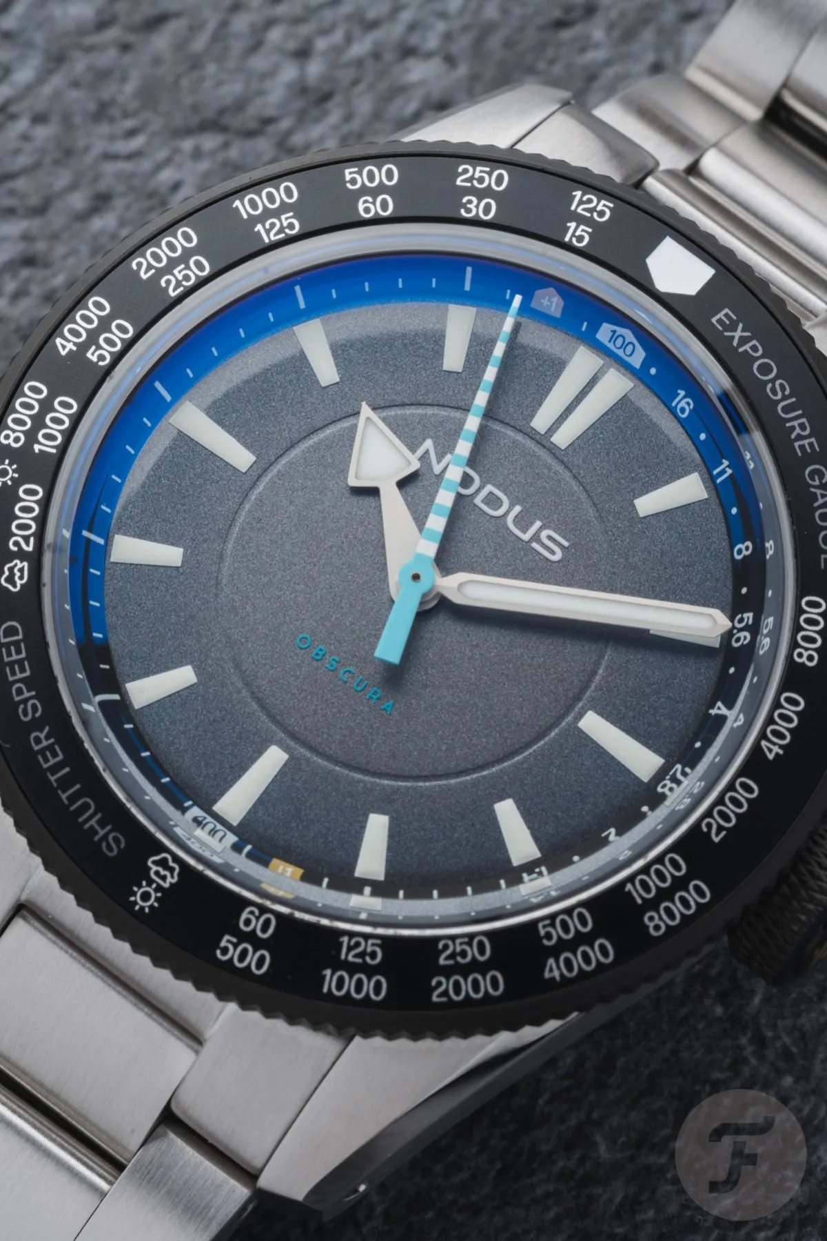Nodus Obscura II bezel with Exposure Gauge markings