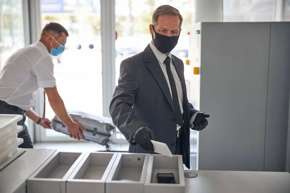 Watch on a conveyor belt scanner at airport