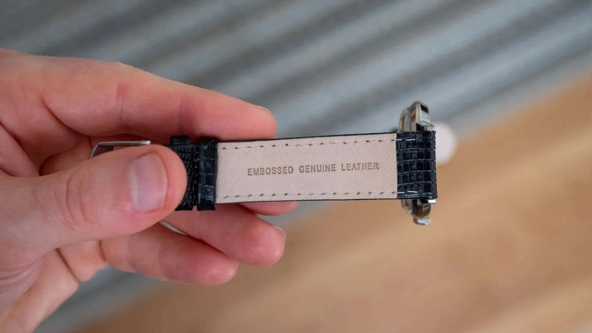 Silicone watch strap being cleaned
