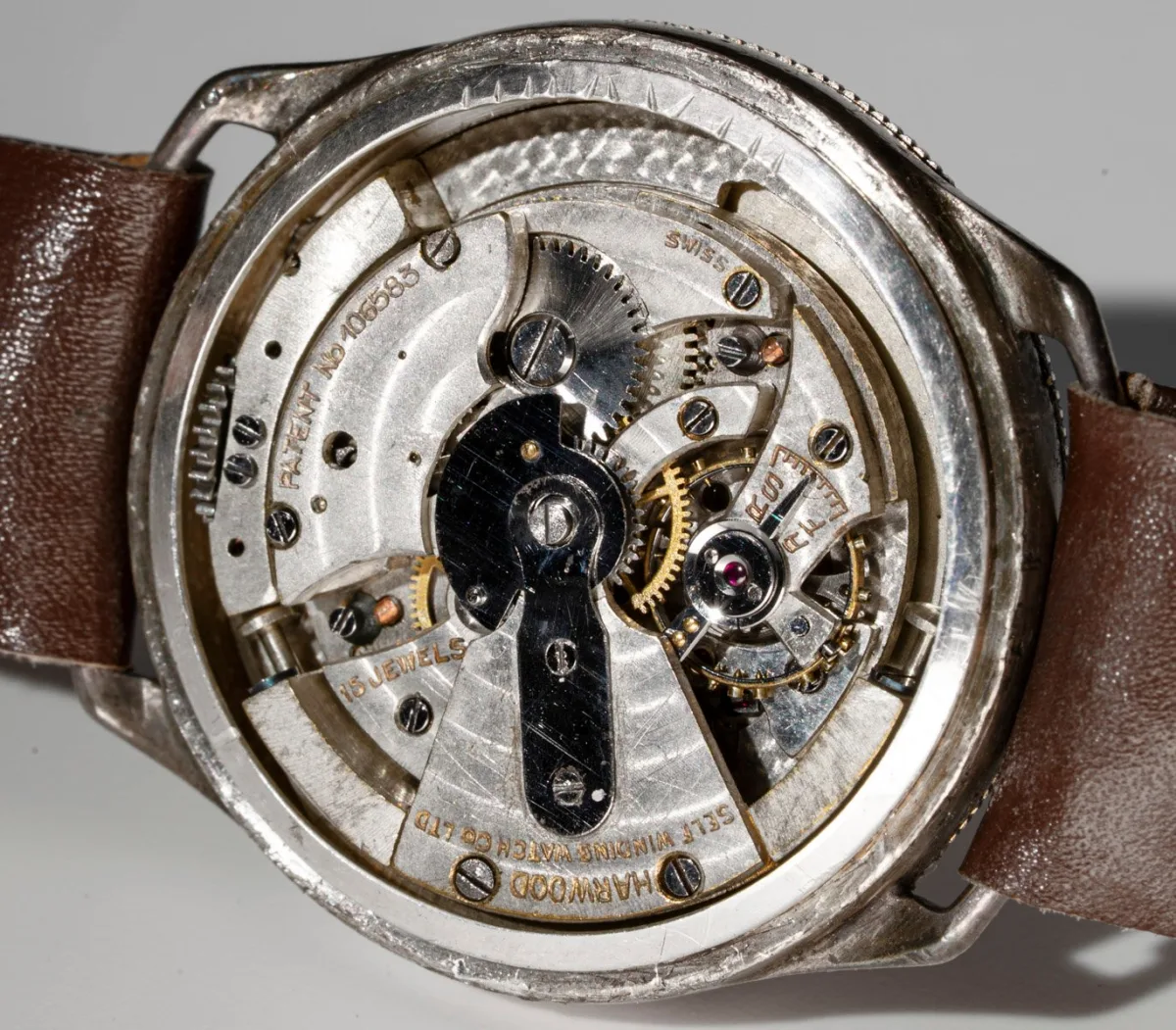 Automatic watch mechanism components