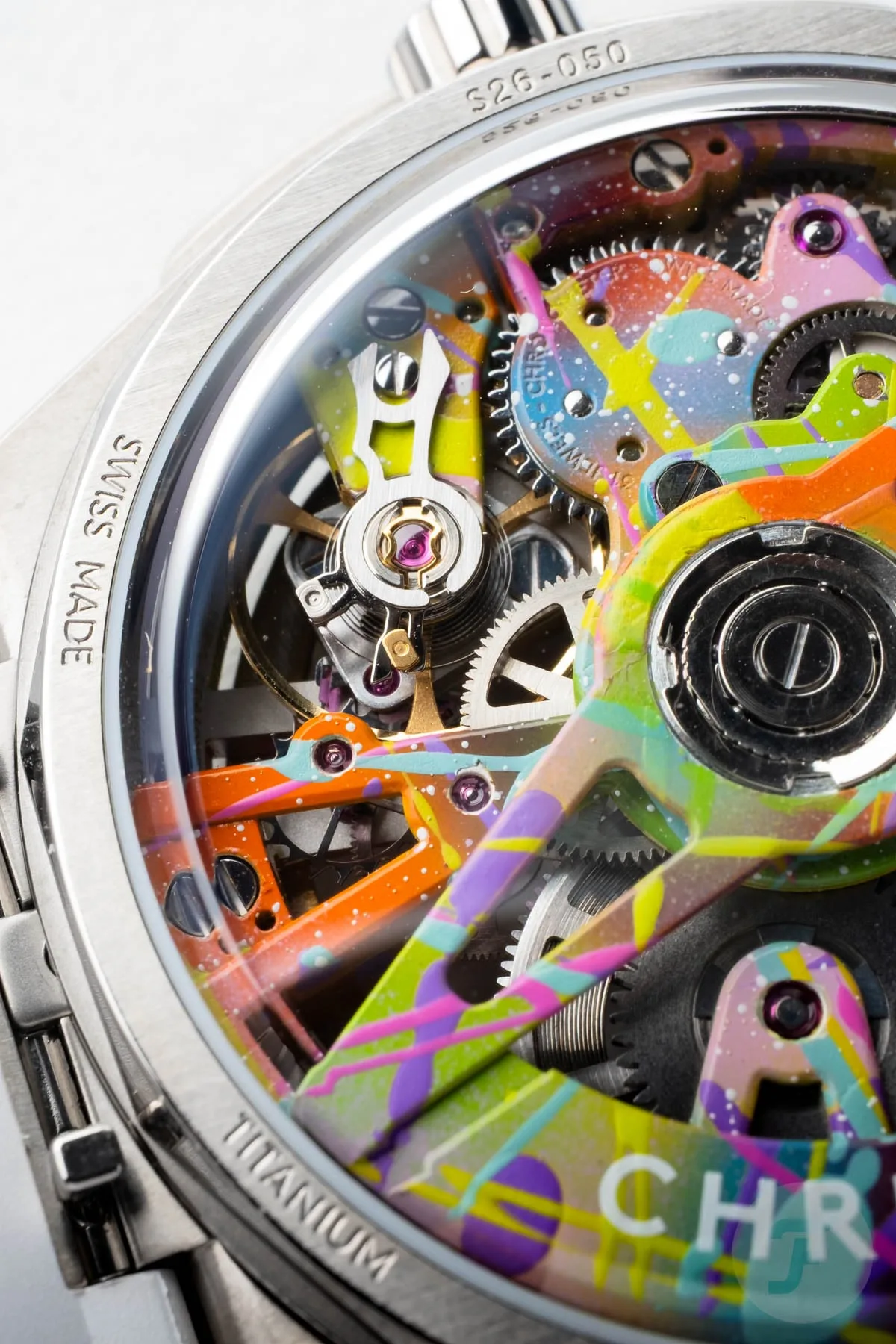 Twelve Xander's titanium case and bezel details