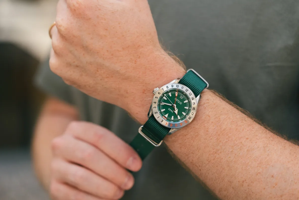 Vaer G2 Fairway GMT on wrist