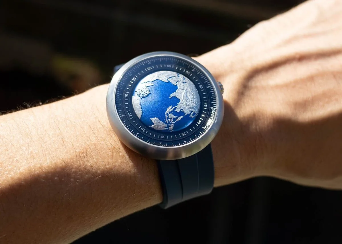 CIGA Design Blue Planet watch case and dial