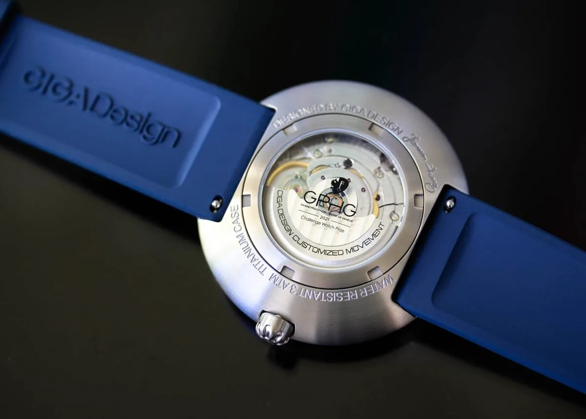 CIGA Design Blue Planet mechanism through glass back