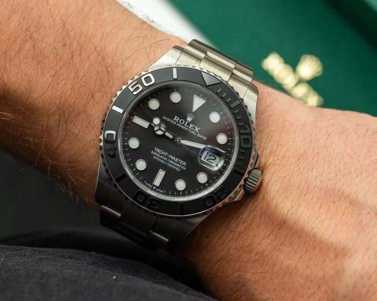 Close-up of a watch dial