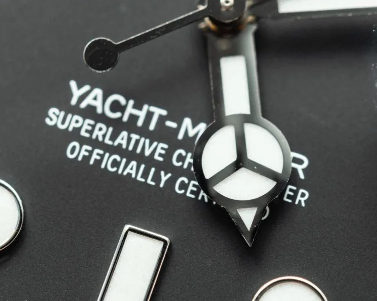 Close-up of watch movement screws