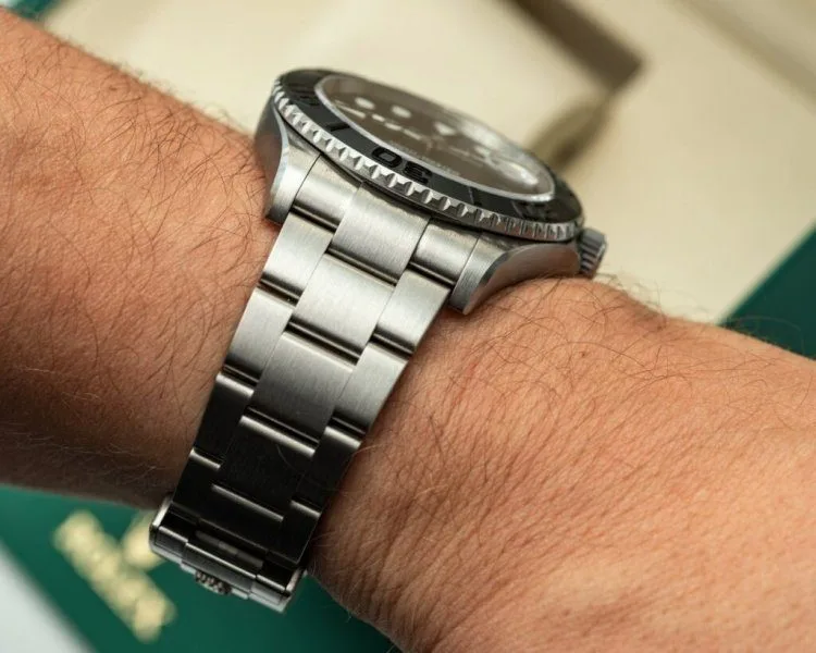 Macro shot of a watch case