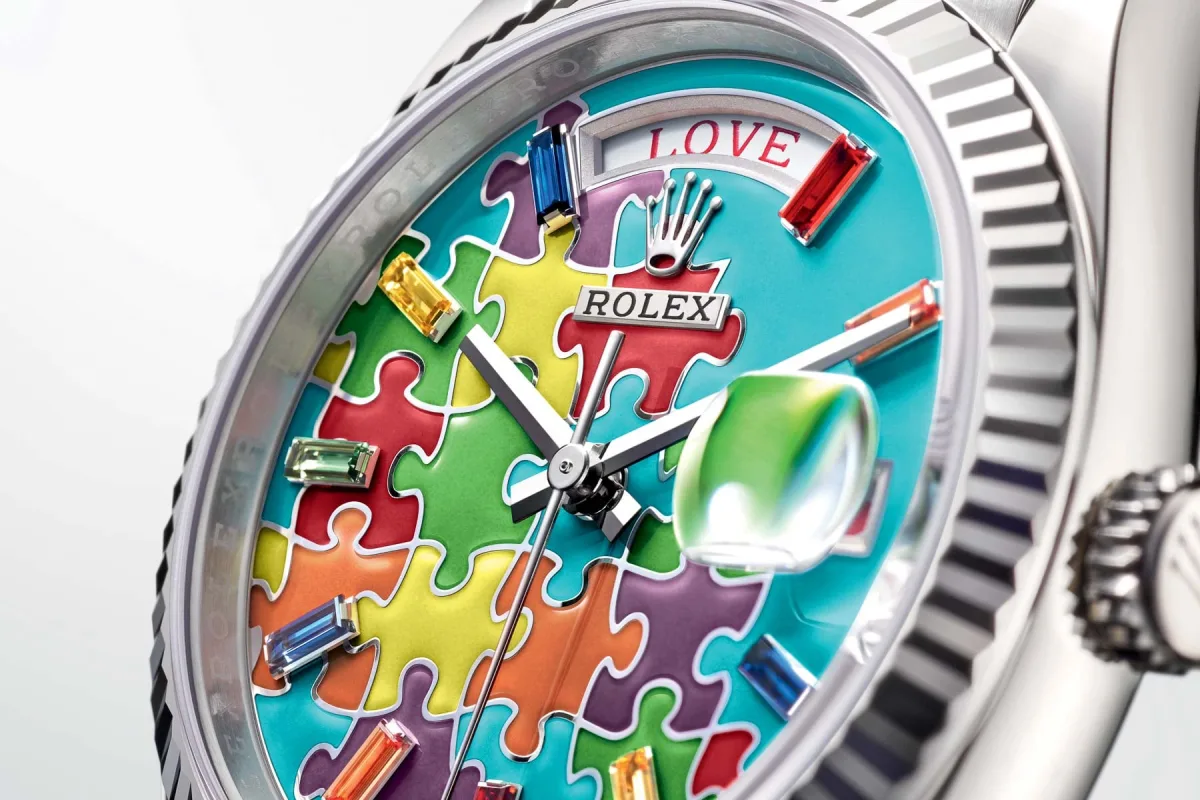 Rolex Day-Date Jigsaw Puzzle watch on wrist