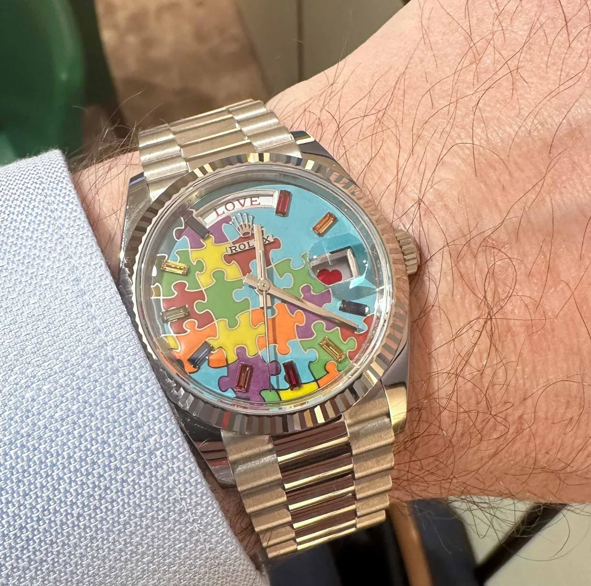 Rolex Day-Date Jigsaw Puzzle close-up