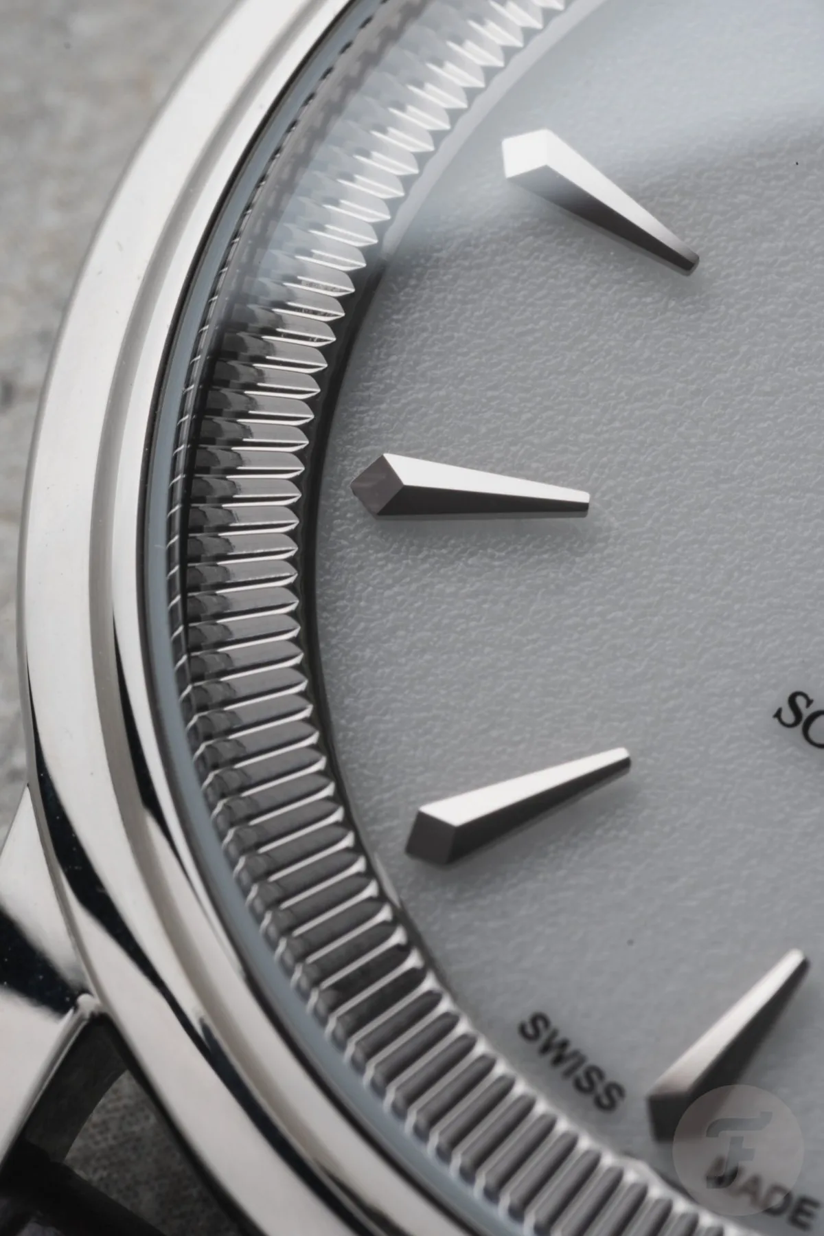 Frederique Constant Moneta Solarmetre dial texture