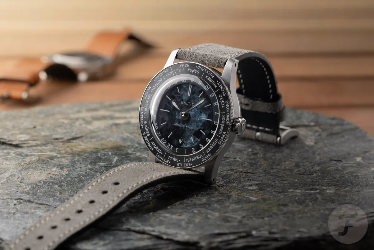 Baltic Heures Du Monde watch on display