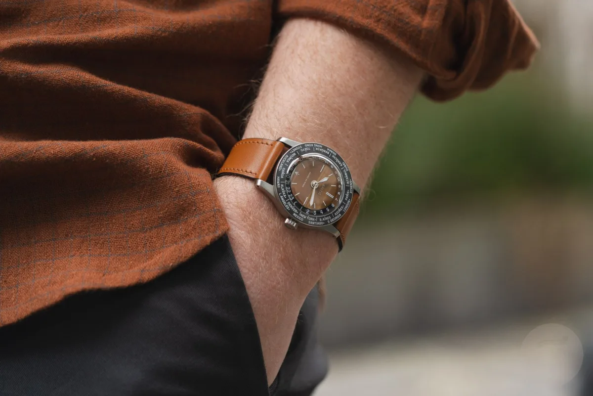 Baltic Heures Du Monde with leather strap