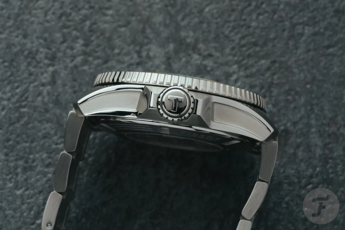 Tissot Seastar 2000 Professional on wrist with rubber strap