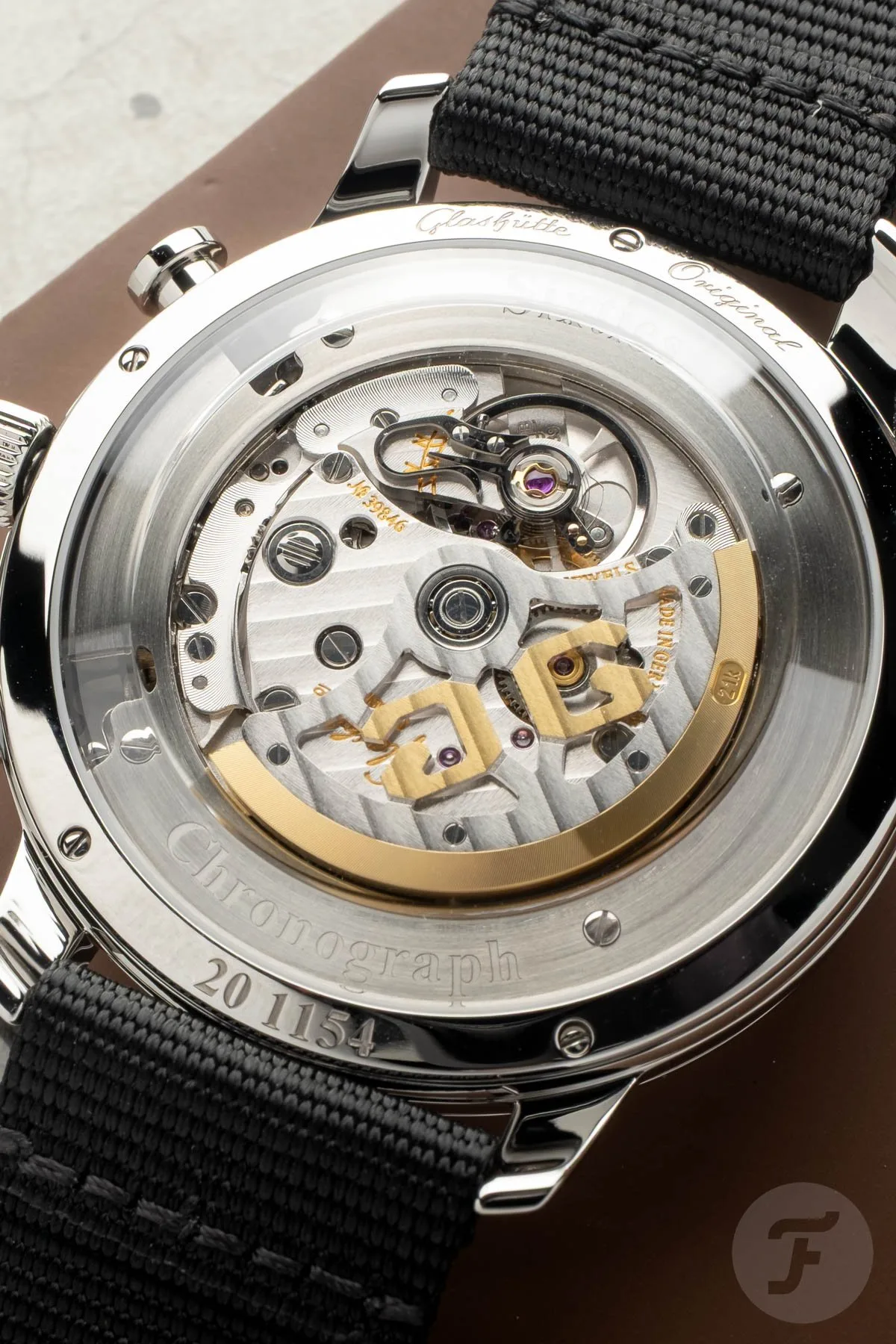 Close-up of Glashütte Original movement