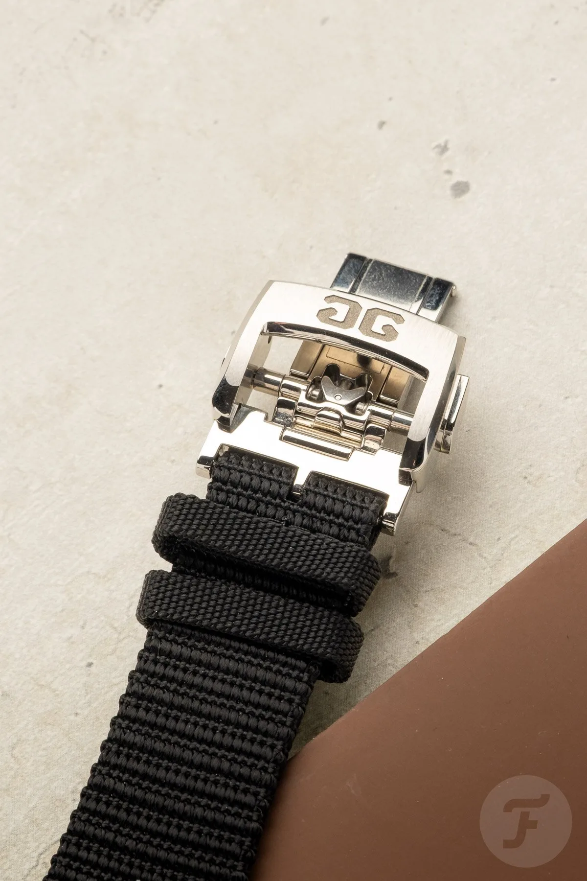 Detailed view of dial texture