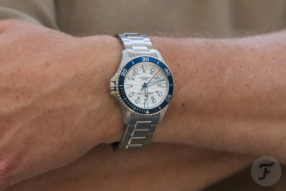 Hamilton Khaki Navy Scuba on wrist