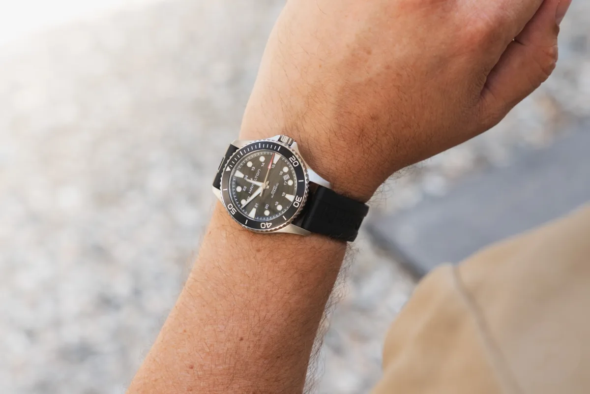 Turquoise model of Hamilton Khaki Navy Scuba