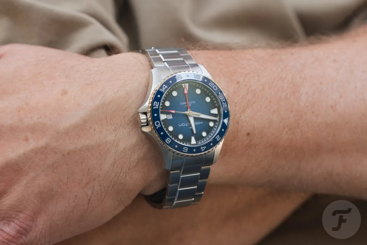 Black and blue GMT models from Hamilton