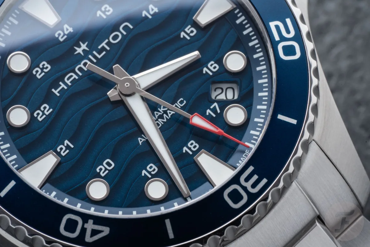 Hamilton Khaki Navy Scuba Auto with wave pattern dial