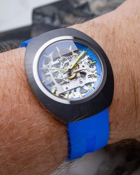 Rado Diastar Original Skeleton on blue rubber strap