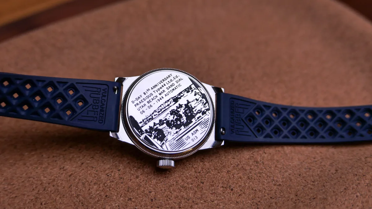 Side view of Praesidus A-11 Utah Beach watch