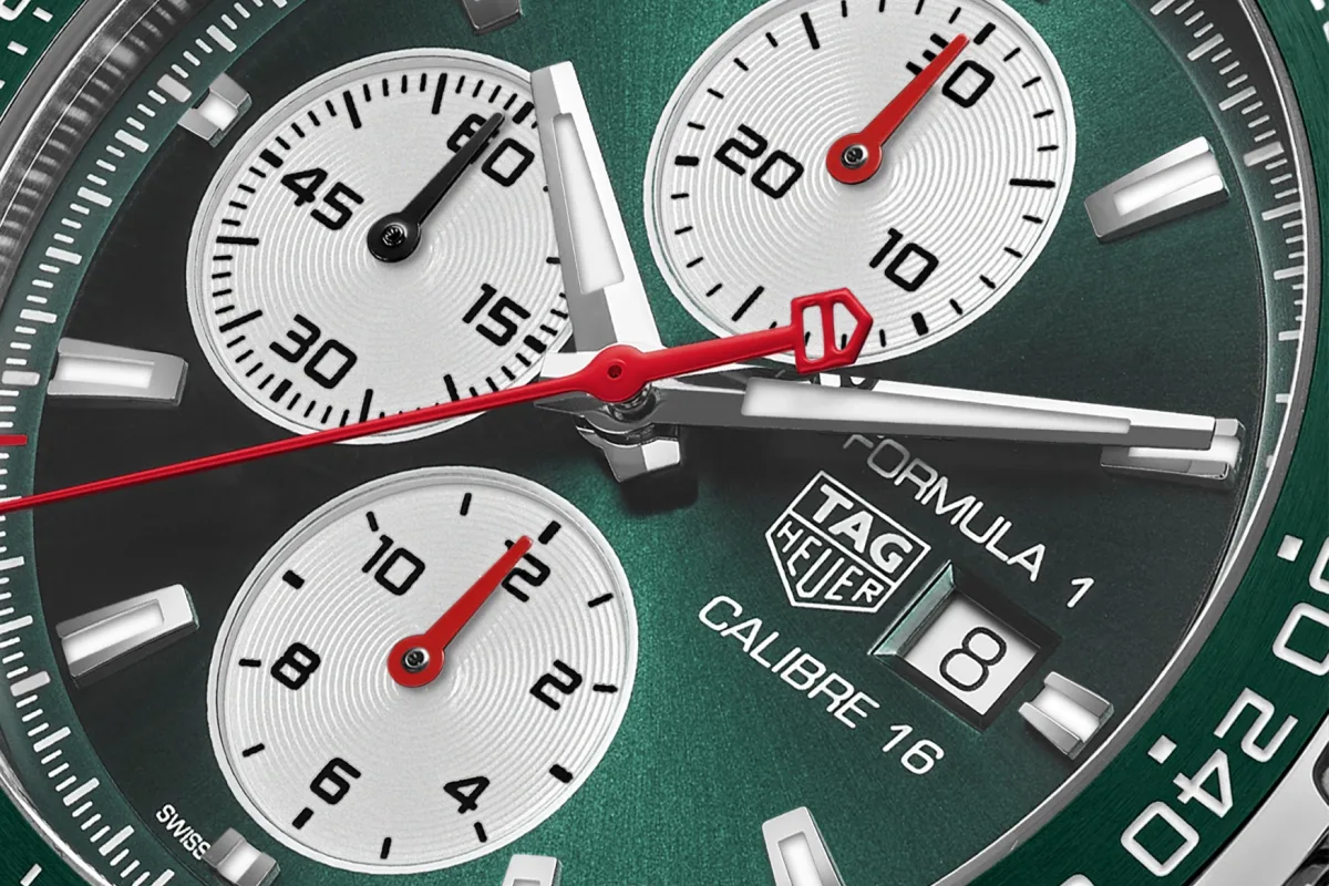 TAG Heuer F1 Chronograph x Goodwood Festival of Speed watch on display