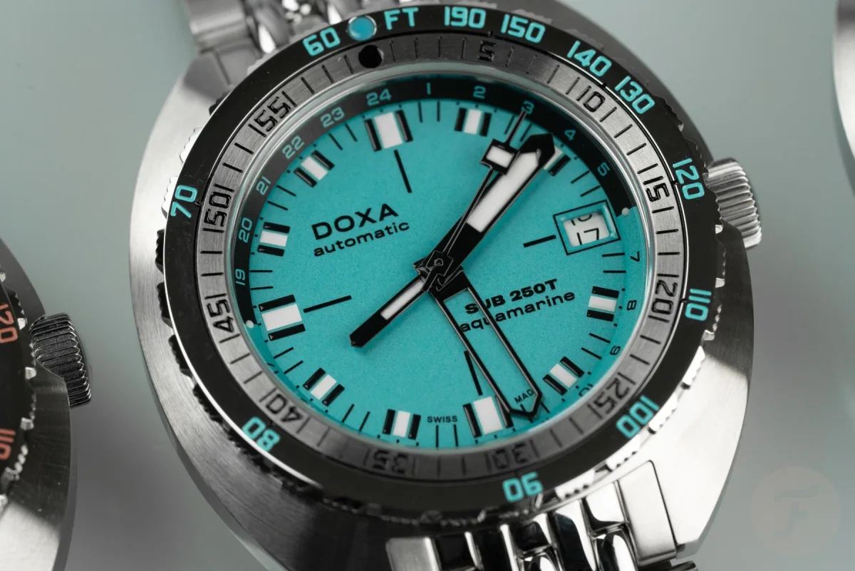 Doxa Sub 250T GMT on a rubber strap