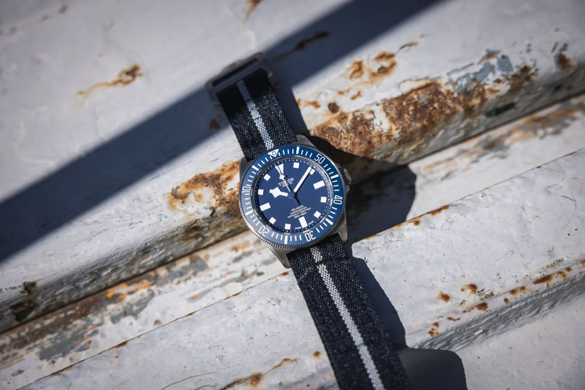Tudor Pelagos FXD with blue ceramic bezel