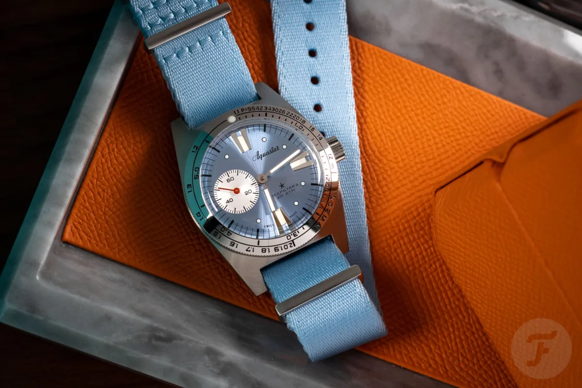 Aquastar Deepstar II with blue dial