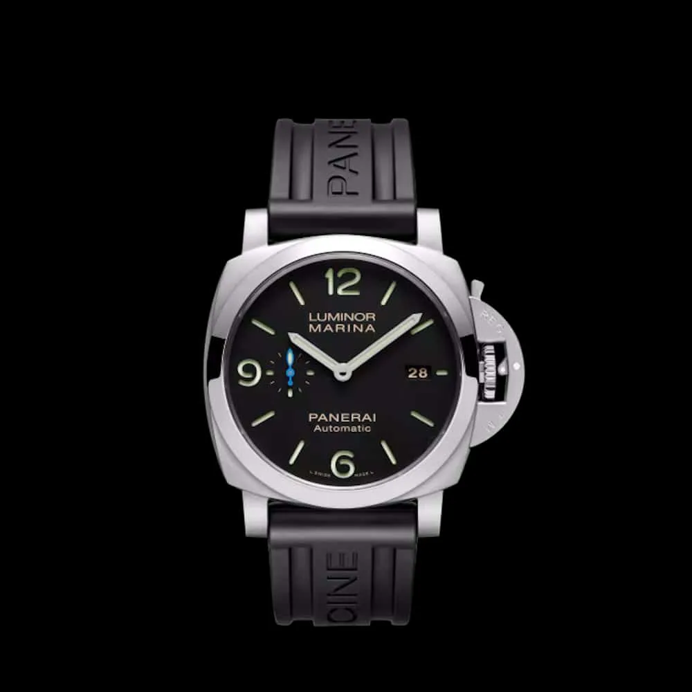 Example of photoluminescent paint on a watch dial