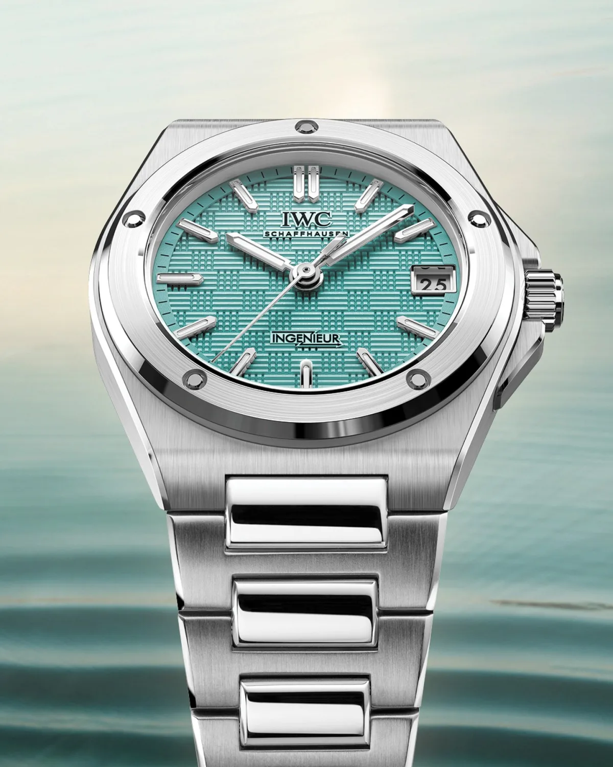 best July 2026 watches releases — IWC Ingenieur Automatic "Pool" IW324902 cobra shot