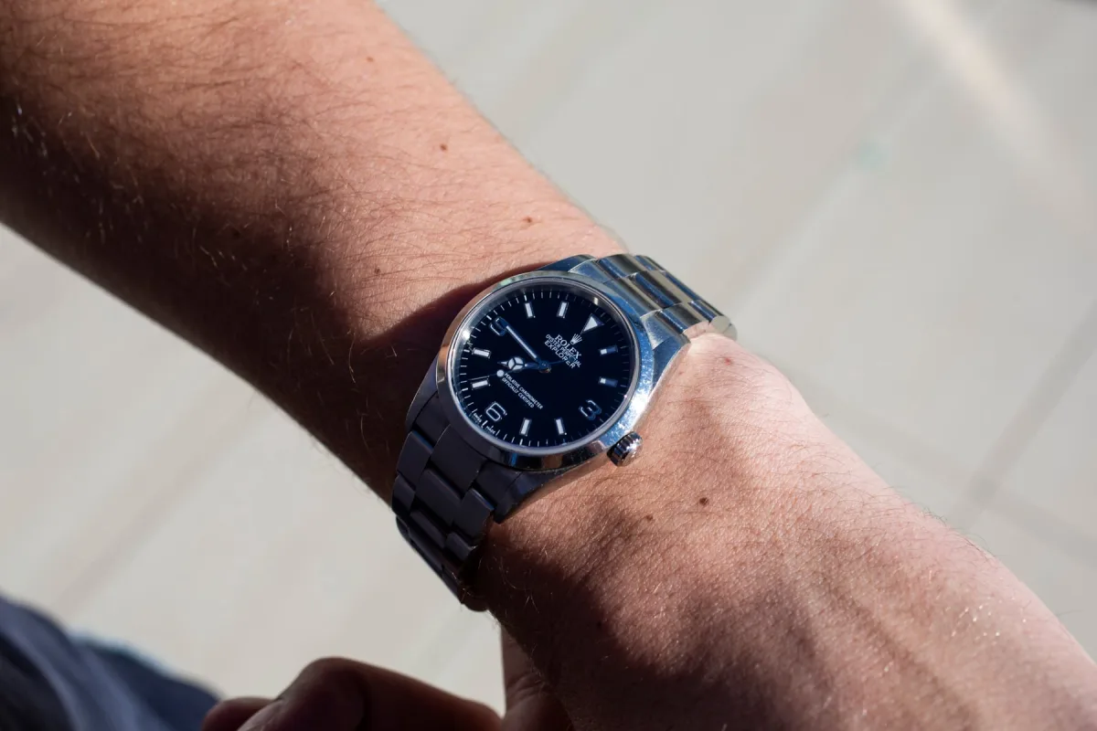 Wrist shot showing the fit of both watches