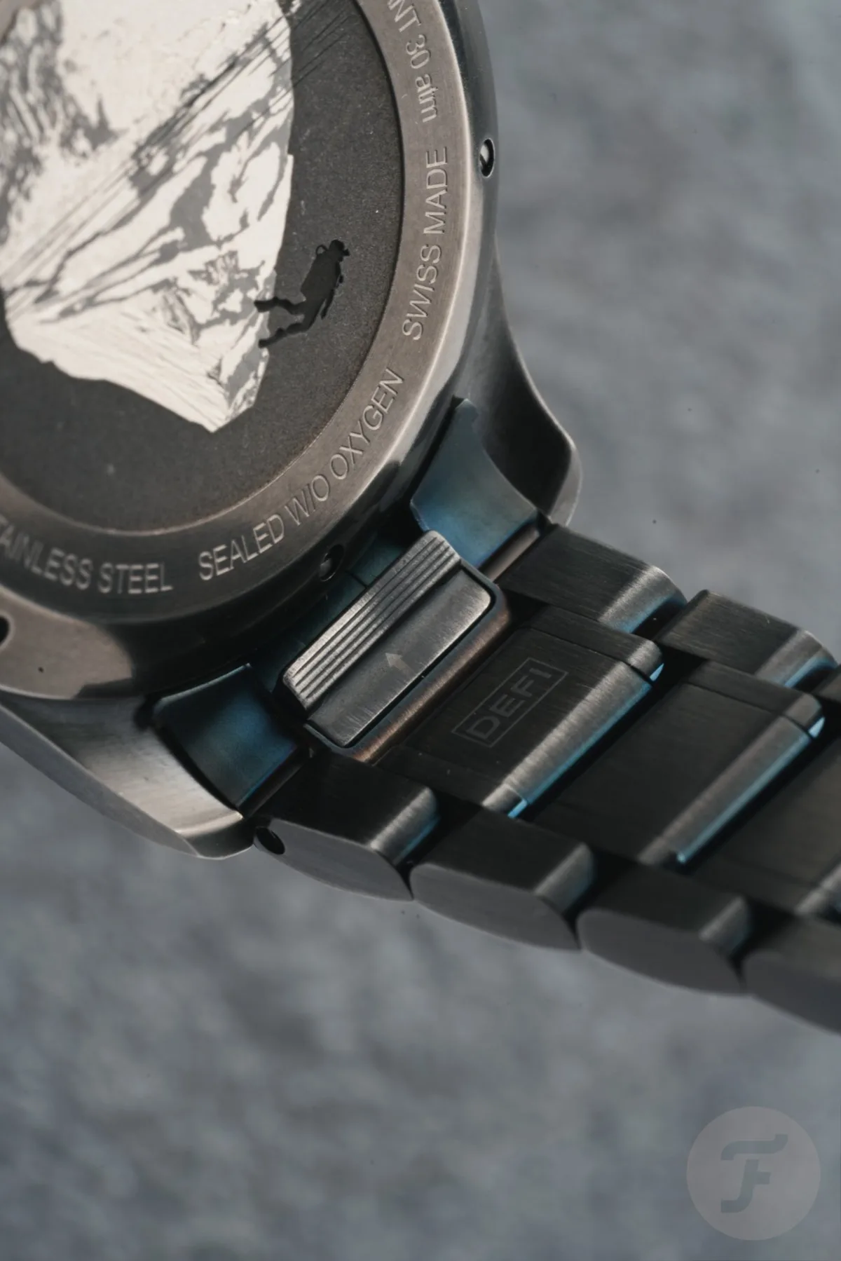 Montblanc Iced Sea watch movement and case back