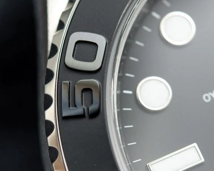 Bezel detail of Rolex Yacht-Master 42