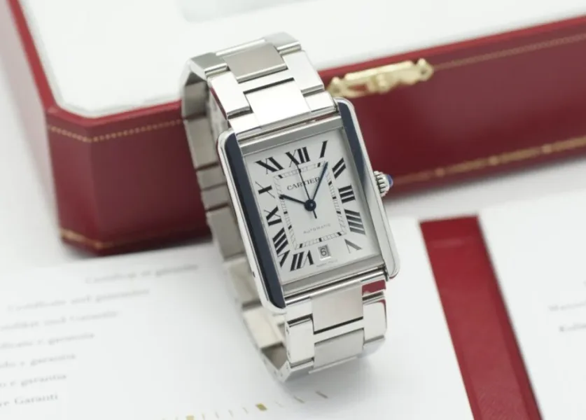 Cartier Tank Solo XL with rectangular case and Roman numerals