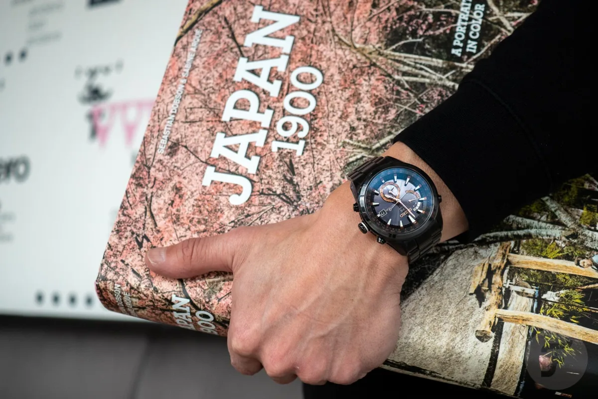 Close-up of Seiko Astron GPS Solar watch