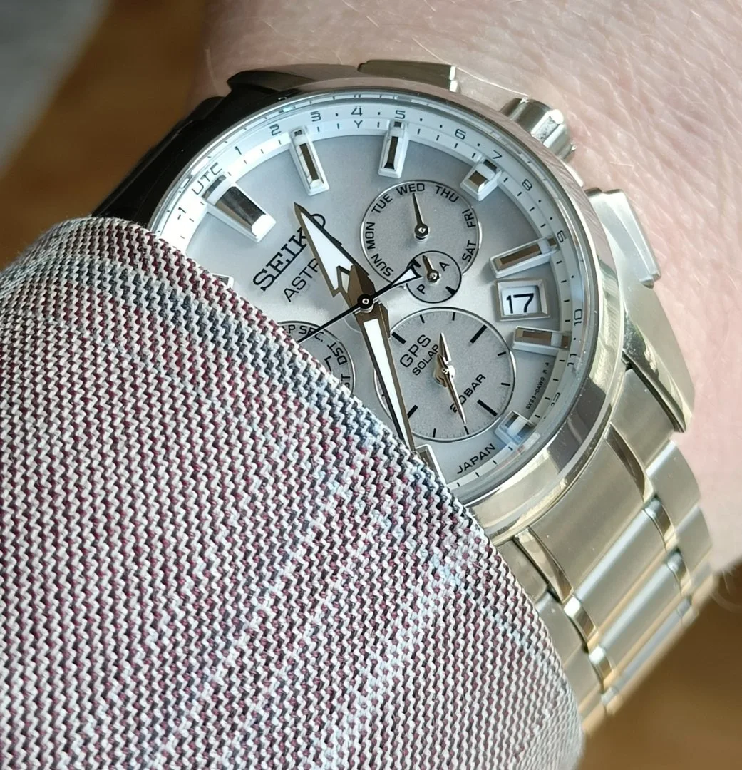 Novak Djokovic wearing Seiko Astron GPS Solar