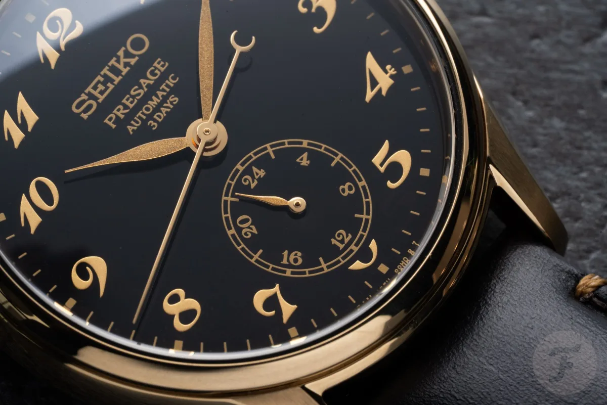 Craftsman applying Urushi lacquer to a Seiko dial